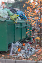 Dustbin next to the cemetery