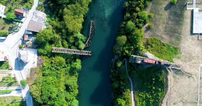 Bridge on Neretva Jablanica Bosnia. During the Battle of the Neretva in 1943, Jablanica was the site of a successful raid by a group of Partisans led by Josip Broz Tito. 