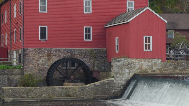 tThe historic landmark of the Red Mill at Clinton, New Jersey 