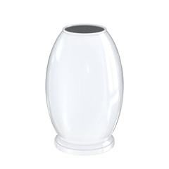 Empty vase isolated on white background