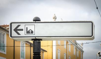 Church Direction Street Sign