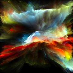 Obraz na płótnie Canvas Virtual Colorful Paint Splash Explosion