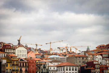 Naklejka premium Porto Cityscape Under Construction