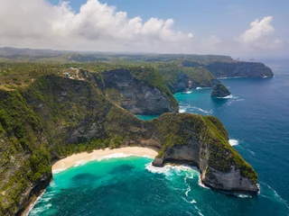 Wall murals Aerial photo Aerial view of the Kelingking beach located on the island of Nusa Penida, Indonesia