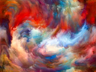 Foto op Plexiglas Mix van kleuren Exploderende verf