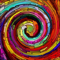 Rolgordijnen Perspectives of Spiral Color © agsandrew