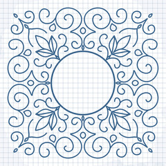 vintage linear patterned frame