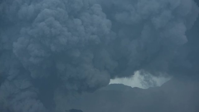 Mt Bromo a remote erupting active volcanic mountain volcano Java Indonesia