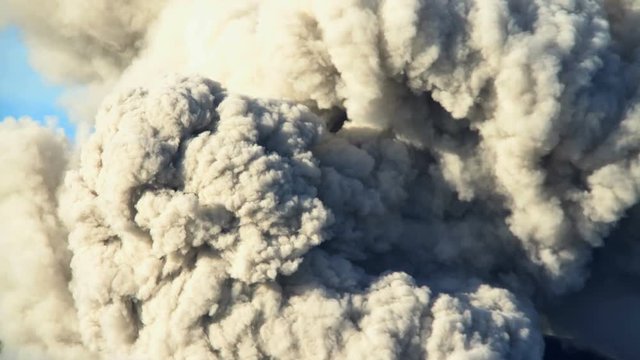 Active volcano Mt Bromo erupting smoke Java Indonesia South East Asia