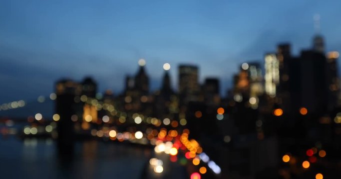 Defocused Manhattan NYC Lights