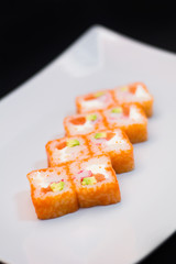 food dish sushi cocktails menu