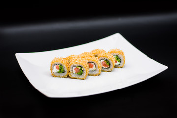 food dish sushi cocktails menu