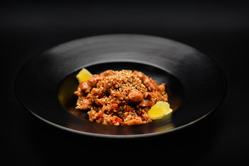 food dish sushi cocktails menu