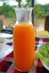 One Carafe of Homemade Fresh Squeezed Tangerina Orange Juice Served 