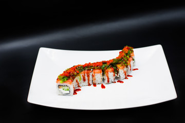 food dish sushi cocktails menu