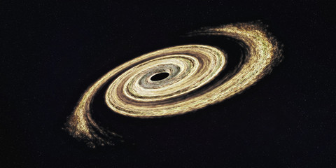 Black hole somewere in space. Elements of this image were furnished by NASA.