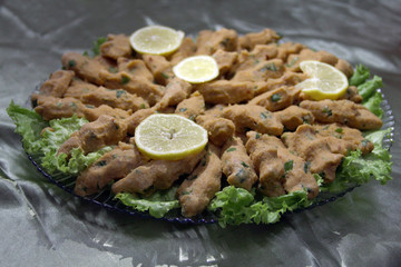 lentil patties on table