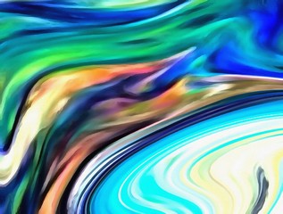 Abstract acrylic background. Watercolor texture. Psychedelic crazy art. Unusual design pattern. Warm and very bright colors.