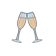 two glasses of champagne