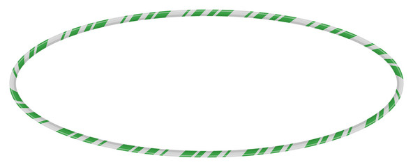 Candy Cane Frames Border Ellipse Shape. Vector christmas design isolated on white background