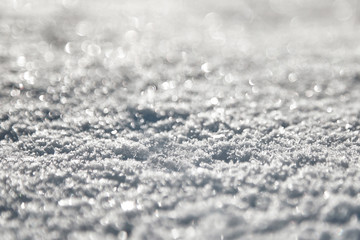 Snow surface. Winter blurred background