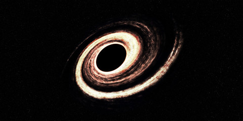 Black hole somewere in space. Science fiction. Elements of this image were furnished by NASA.