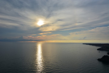 sunset on the sea