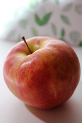 Red apple on white background
