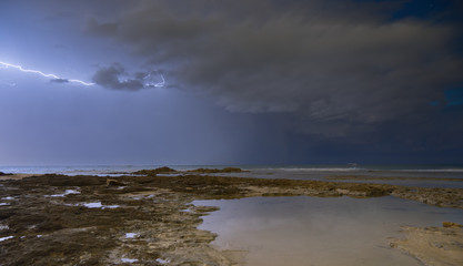 Storm at mediterranean sea