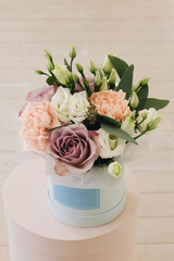 Beautiful spring bouquet with tender flowers