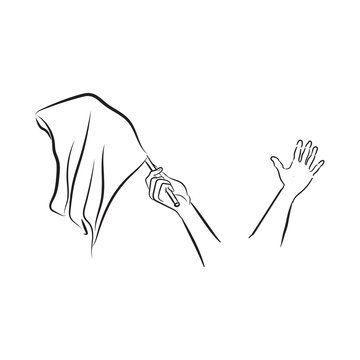recommend clip art: surrender isolated on white background. Vector Illustration.