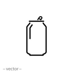 Soda can icon vector - obrazy, fototapety, plakaty