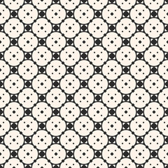 Vector seamless pattern, geometric monochrome texture, round lattice, circles