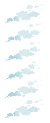 Fototapeta na wymiar Vector set of frame-by-frame smoke images for 2-d animation