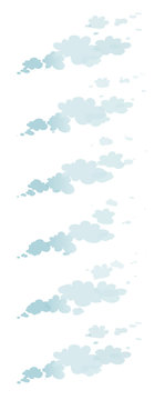 Vector set of frame-by-frame smoke images for 2-d animation