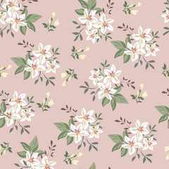 Seamless vintage floral pattern for gift wrap and fabric design