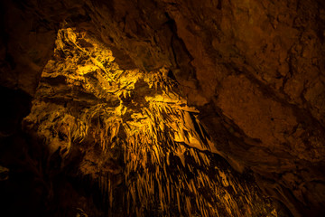 a cave with stalagmites and stalactites