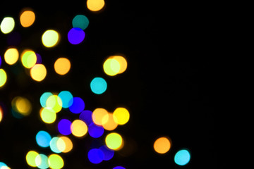 Christmas lights background. Colorful lights
