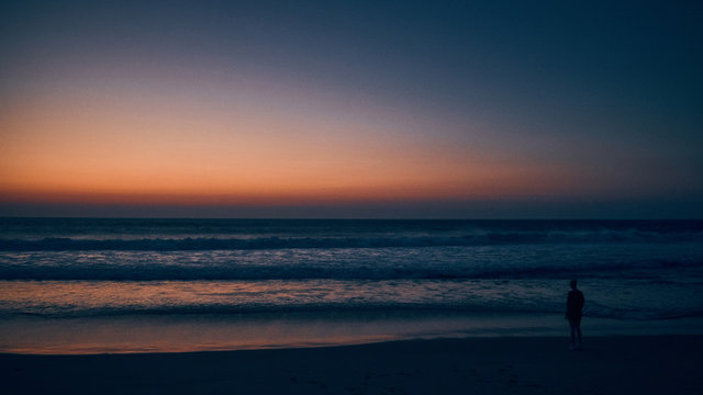 sunset on the beach