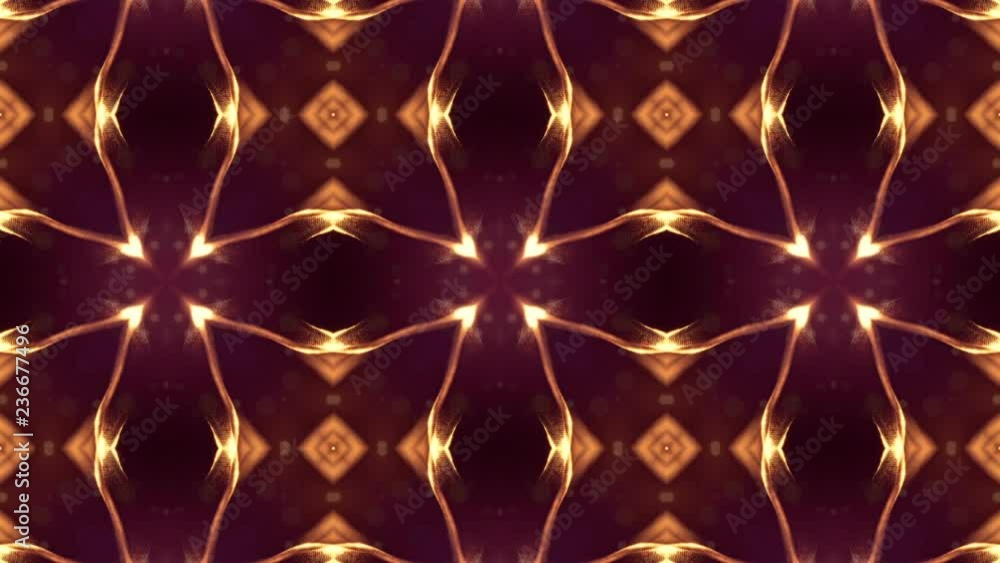 Poster luminous particles like christmas lights hanging in the air, flying and forming abstract shapes and 