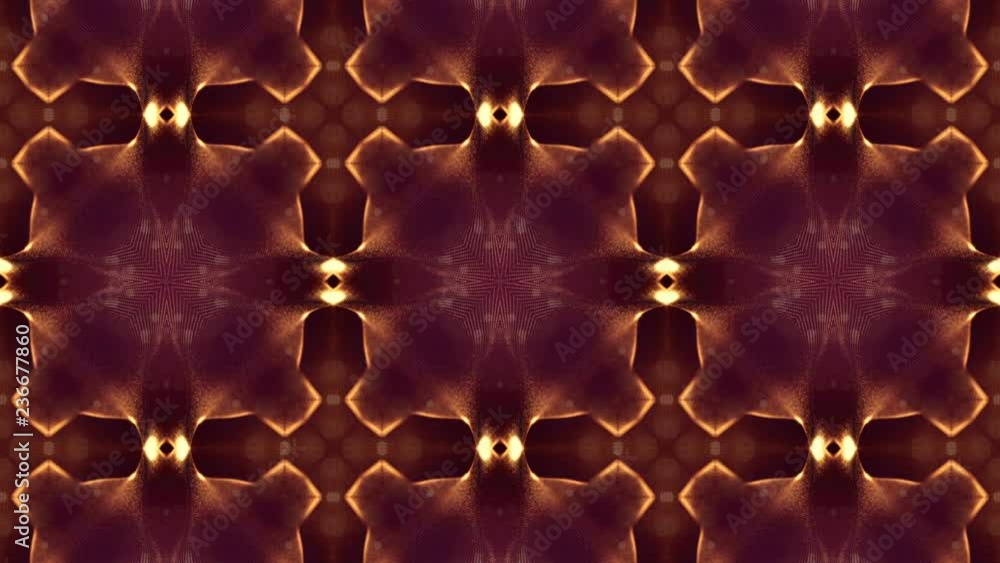 Poster luminous particles like christmas lights hanging in the air, flying and forming abstract shapes and 