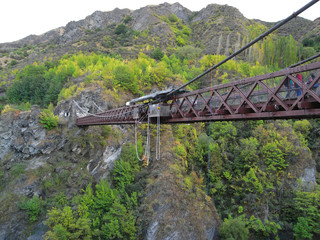 Queestown,New Zealand-March 22, 2010: Kawarau Bridge Bungy
