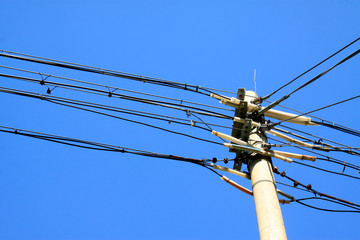 Power facilities under the blue sky