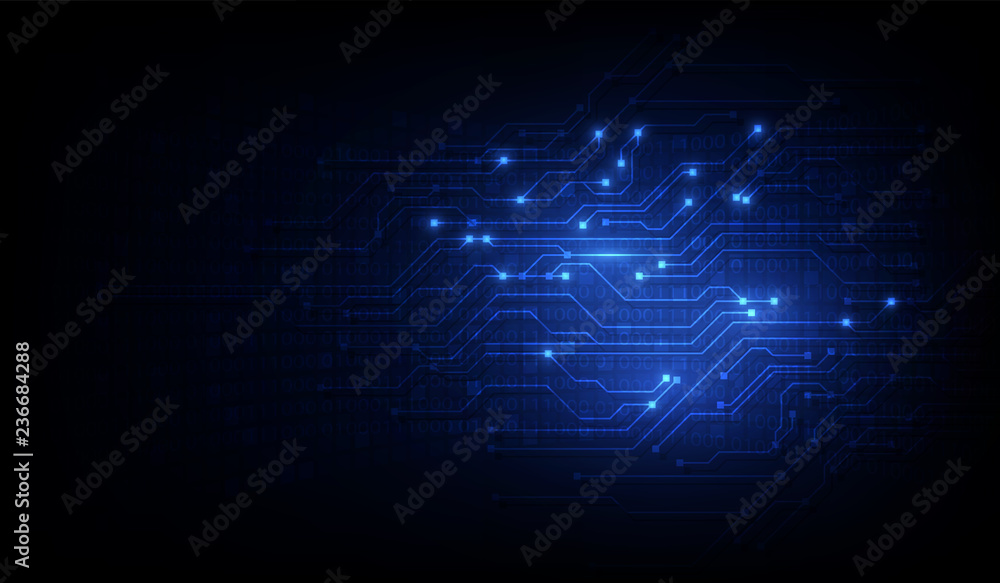 Poster abstract circuit networking blockchain concept background