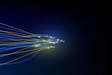 connection line on fiber optic networking telecommunication concept background
