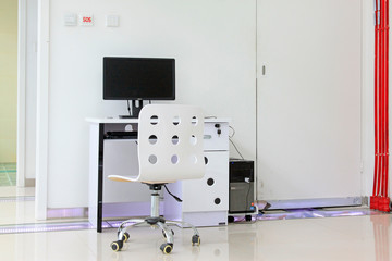 Computer desk and chair