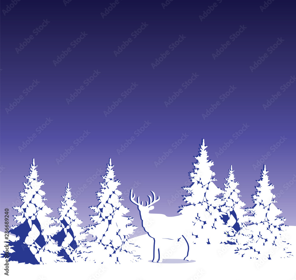 Sticker vector christmas background