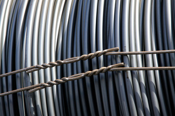 steel bar at the construction site