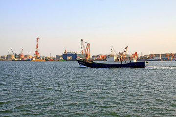 Fototapeta premium cargo ship in the port