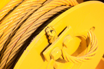 yellow steel wire rope